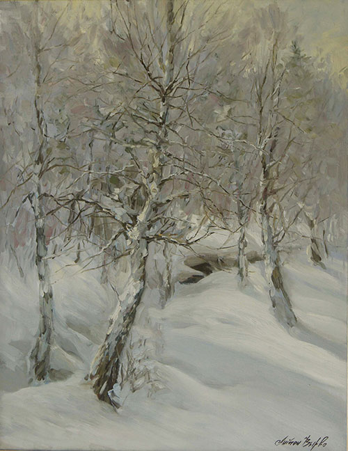 The painter Anton Vyrva. Artwork Picture Painting Canvas Landscape. Silence. 2011, 90 x 70 cm, oil on canvas