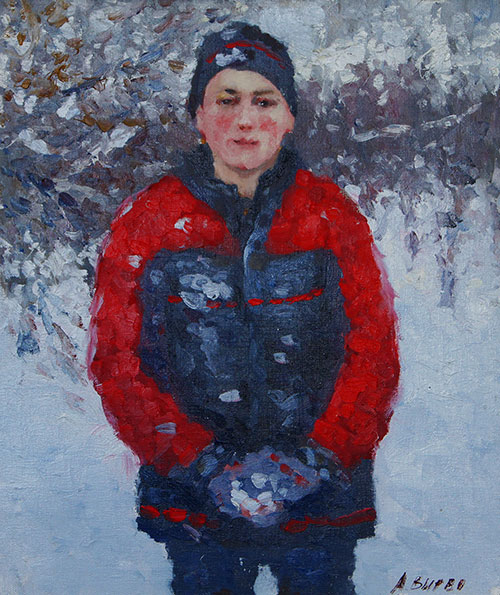 Artist Anton Vyrvo. Painting Composition. Andryukha. 2008, 47 x 41 cm, oil on canvas