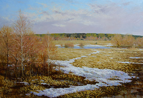 Художник Антон Вырво. Картина Живопись Пейзаж. Апрель. 2020, 90 x 130 см, холст масло