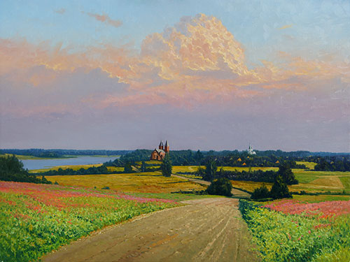 Художник Антон Вырво. Картина Живопись Пейзаж. Дорога в Иказнь. 2023, холст масло