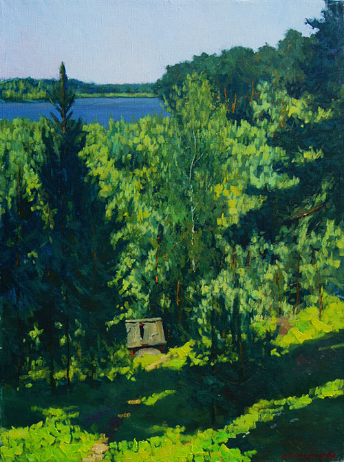 Художник Антон Вырво. Картина Живопись Пейзаж. Колодец. 2014, 80 x 60 см, холст масло