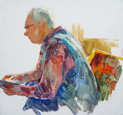 Художник Антон Вырво. Картина Живопись Портрет. Каромазов В. Ф. 2014, 37 x 37 см, холст масло